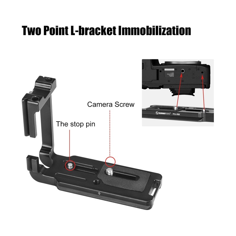 L-Bracket for Eos R6II Arca Swiss Quick Release L Plate