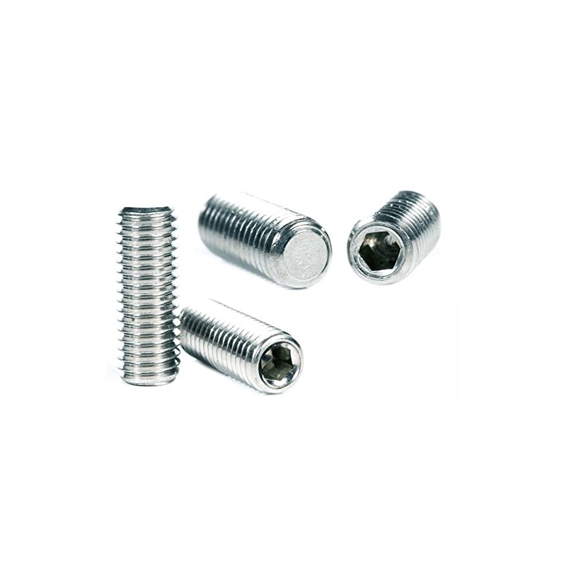 M8 (8mm x 14mm) Grub Screws Flat Point Carbon Steel