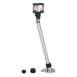 Perko 1125DP4CHR 12V Plug-In Mount Combination Masthead/White All-Round Light - 35-7/8" Height