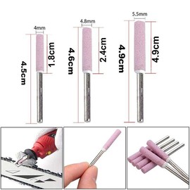 AIMALL 10 Chainsaw Sharpener Burr Grinding Stone File Chain Part Sharpening 4/4.8/5.5mm - Ideal for Chainsaw Maintenance and Care