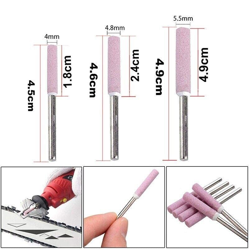 AIMALL 10 Chainsaw Sharpener Burr Grinding Stone File Chain Part