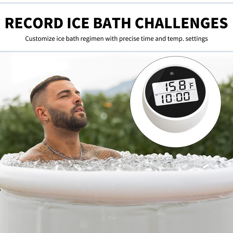 Ice Bath Thermometer Timer Digital,Water Thermometer Timer for Ice Bath,Floating