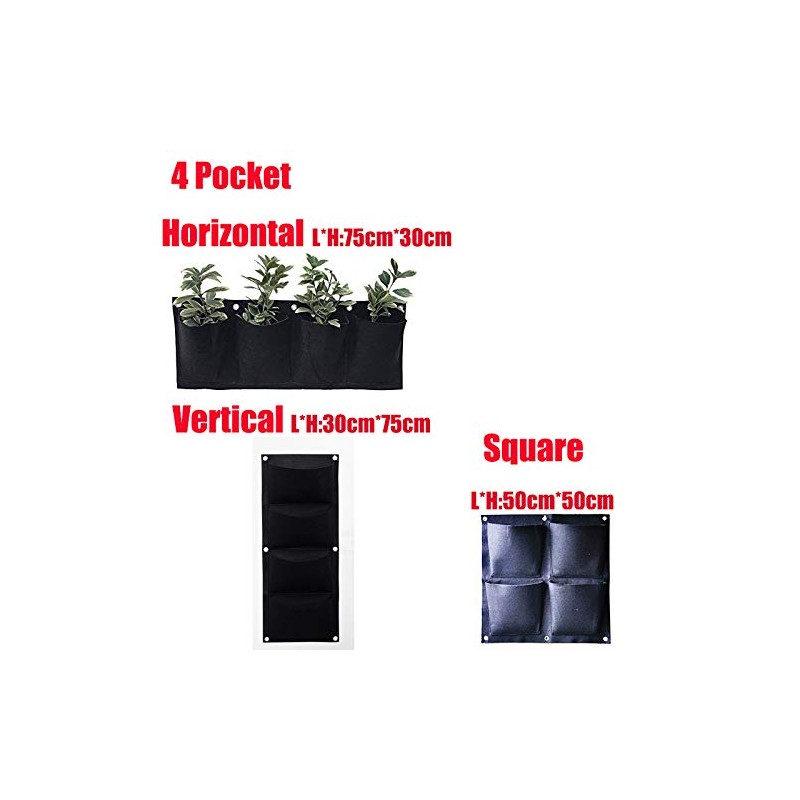 tooloflife Wall Hanging Planter Bags Plant Bag Flower Bag Black