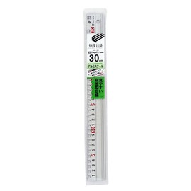 新潟精機 SK アルミスケール 快段目盛 30cm AS-30 溝引き用溝付