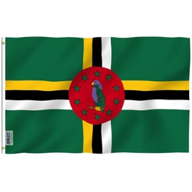 Anley Fly Breeze 3x5 Feet Dominica Flag - Vivid Color and Fade Proof - Canvas Header and Double Stitched - Dominican Flags Polyester with Brass Grommets 3 X 5 Ft