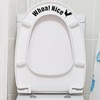 Black Funny Cock Toilet Stickers, Whoa Nice Sticker Decal, Prank
