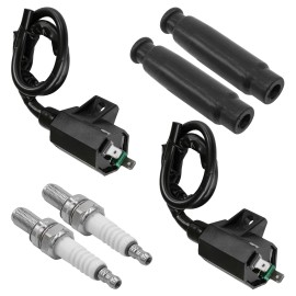 Caltric Ignition Coil w/Spark Plug & Cap for Kawasaki Prairie 650 KVF650 700 KVF700 4x4