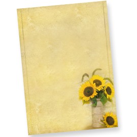 Writing Paper Sunflowers (50 Pieces)