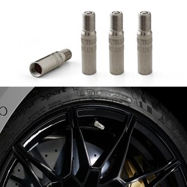 QZTYTY 4PCS Valve Caps Stem Extension, Tire Valve Extender, Pure Copper Wheel Tire Caps Extender Adapter, Car Accessories 39mm Screw-on Car Tire Valve Stem Extender for Car Motorcycle Truck Bike