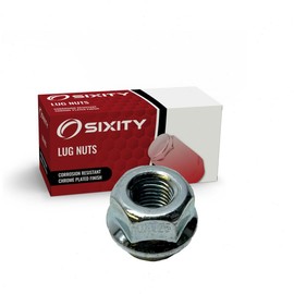 Sixity Auto Nickel Plated Bulge Open Wheel Lug Nuts - M10x1.25mm .825" - Standard Length