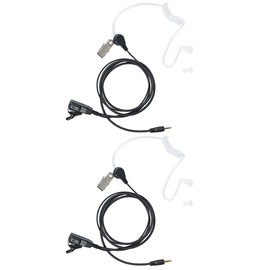 BVMAG Acoustic Tube Covert Earpiece Headset with PTT Mic Compatible with Cobra Microtalk Cxt195 PX650 Cx112 ACXT1035r ACXT145 ACXT545 RX385 RX685 Walkie Talkie Two Way Radio 2Pack