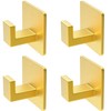 PMMASTO Adhesive Hooks Towel Hooks - 4 Pack Aluminum Wall