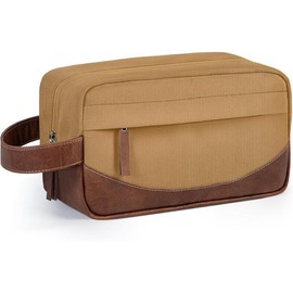 Travel Toiletry Bag for Men, Hanging Toiletry Organizer, Water Resistant Shaving Kit with Large Capacity for Travel Accessories - Brown - Colour: Navy Blue