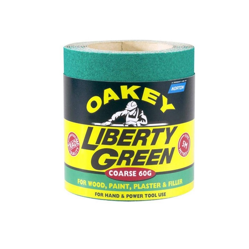 Liberty Green Sanding Roll 115mm x 5m Coarse 40g