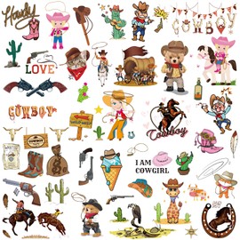 Western Cowboy Temporary Tattoos for Kids, 120 Design Cowboy Tattoos, Cowboy Party Favors Western Rodeo Party Favor Bags Filler Baby Shower Boys Birthday Party Supplies For Boys
