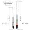 AQUARIUM PLÜDERHAUSEN Hydrometer with Thermometer for Measuring Salt Density in