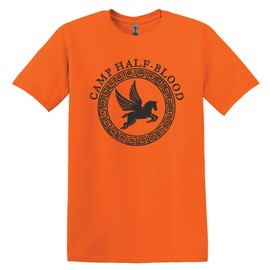 Camp Half Blood Shirt, Unisex Camp Half Blood T-shirts for Men and Women (L, Orange)