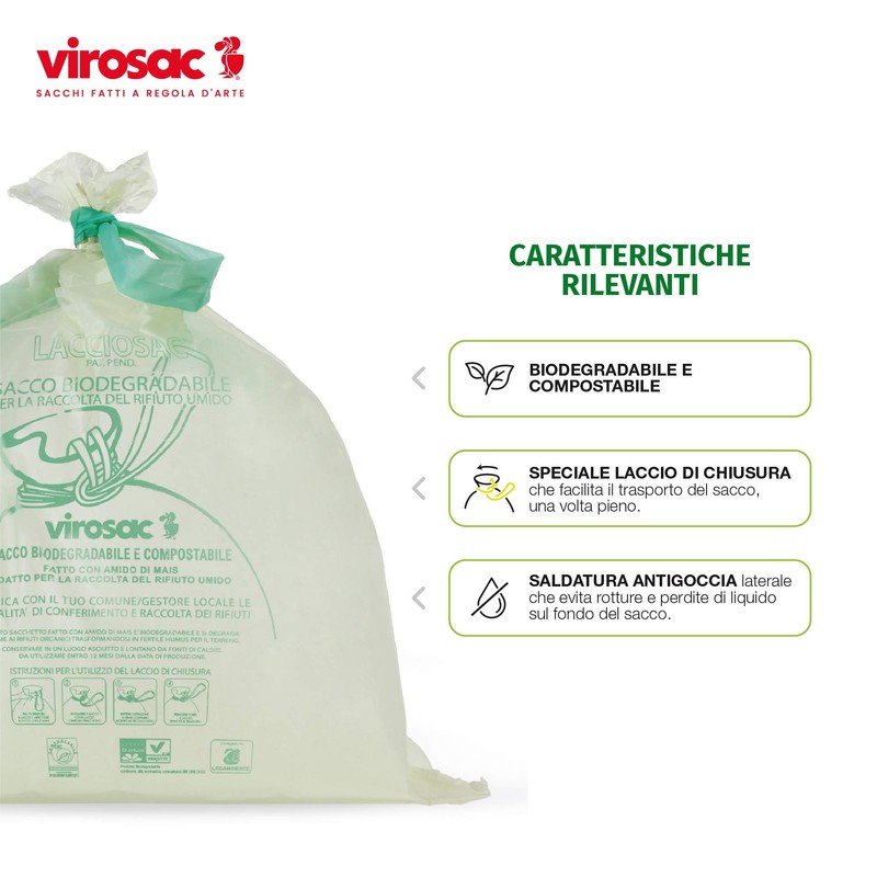 Virosac Biodegradable Bin Liners (Pack of 3)