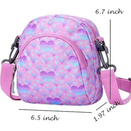 Choco Mocha Girls Purses for Kids Crossbody Bag Little Girls Cute Purse Bag Kids Gifts Age 3 4 5 6 7 8 9 10, Heart-pink