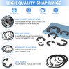 850Pcs C-clip External Retaining Rings Snap Rings Assortment Kit Circlip