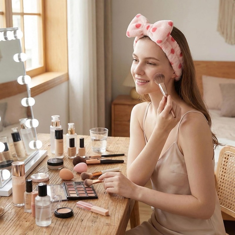 Tomolucky Direct 24 Pieces Spa Headband Facial Makeup Bow Hairband
