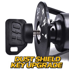 HD Switch Starter Igniton Switch fits EZGO 605637 609682 611283 with Umbrella Key, 2008-Up 48v Electric RXV Golf Carts, 4 Position, 4 Terminal - Upgraded Umbrella Key Plus 2 Spare Keys & Carabiner