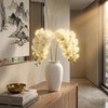 Artificial Phalaenopsis Orchids Flowers，Realistic Fake Flowers Decor，White