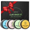 4 Pcs Clay Facial Mask Set - Turmeric, Vitamin C,