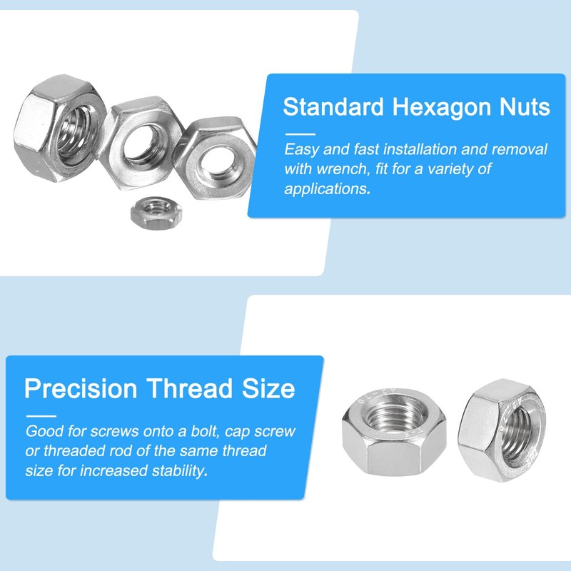 METALLIXITY Hex Nuts Assortment Kit (9/16"-12 Hex Nuts with 9/16