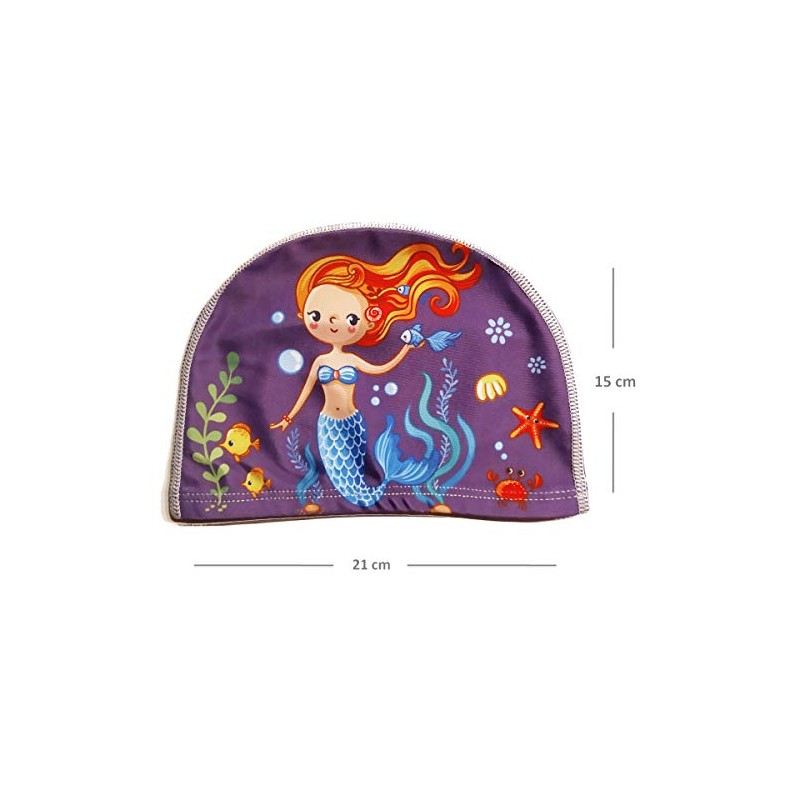 Set of 2 Magical Swimming Caps for Girls (Age: 2-4