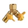 Brass Dual Tap Hose Adapter 2 Way Splitter Valve for
