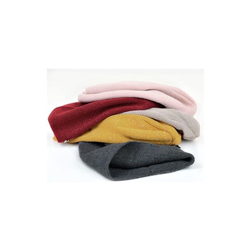 Neverless® Women's Autumn Knitted Beanie Unlined Fine Knit Glitter Slouch