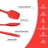 NoBrand Heat Resistant Silicone Spatula for Nonstick Cookware, Red