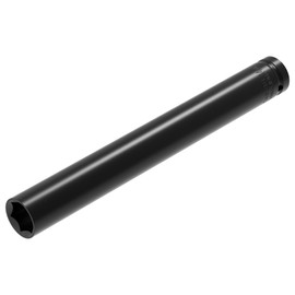 FOCMKEAS 1/2" Inch Drive by 14mm(9/16") Deep Impact Socket, Heat-Treated CR-V Steel 12 Inch Length, 6-Point Metric Sizes