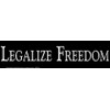 AzureGreen Legalize Freedom - Bumper Sticker/Decal (11.5" X 3")