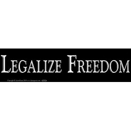 AzureGreen Legalize Freedom - Bumper Sticker/Decal (11.5" X 3")