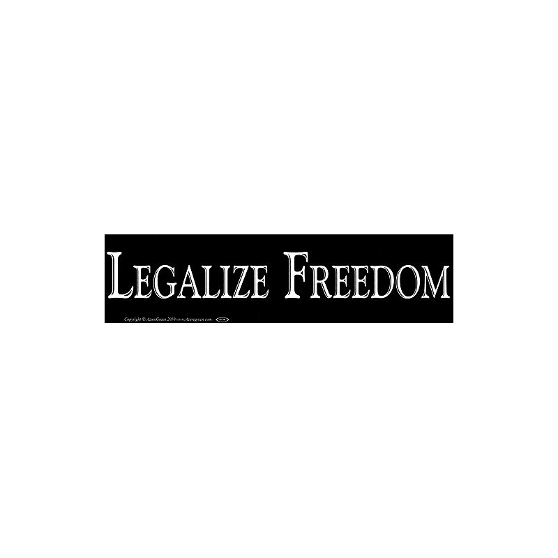 AzureGreen Legalize Freedom - Bumper Sticker/Decal (11.5" X 3")