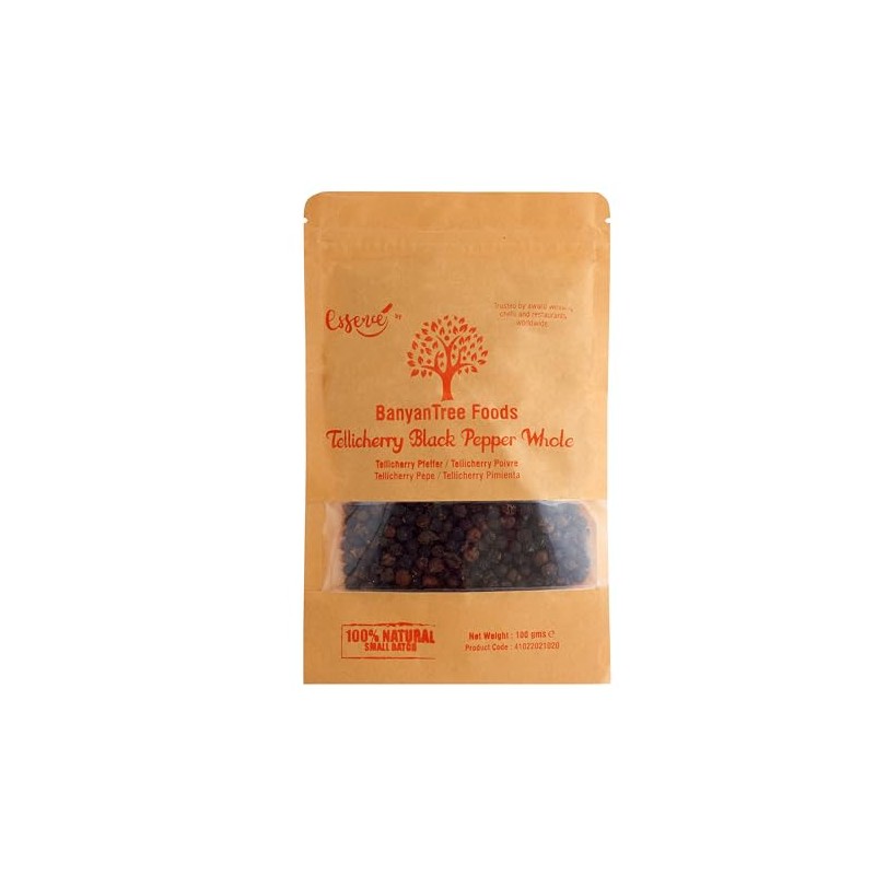 BanyanTree Foods Black Pepper Whole | Tellicherry Black Pepper Whole