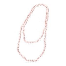 Caprilite 150cm Long multi layer Gatsby PEARL NECKLACE Beaded Chain Wedding Bridal Gift UK (Baby Pink)