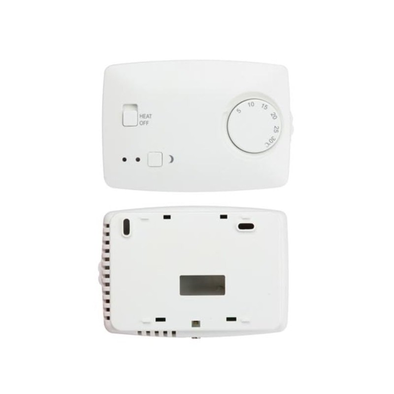 Perel Non-Programmable Thermostat White Heating and Cooling Controller CTH407