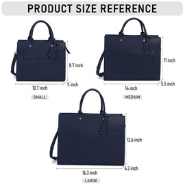 Chinllo Tote Bag for Women, Top Handle Stachel Purse and Handbags with Shoulder Strap (D.NavyBlue-M)