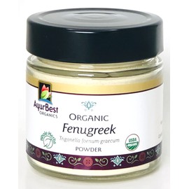AyurBest Organics Fenugreek, Trigonella foenum-graecum, 100% USDA Organic, Kosher, Ayurvedic Herbs & Spices (3.7 oz jar)