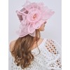 RZTA Women's Kentucky Derby Church Dress Hat Wide Brim Leaf