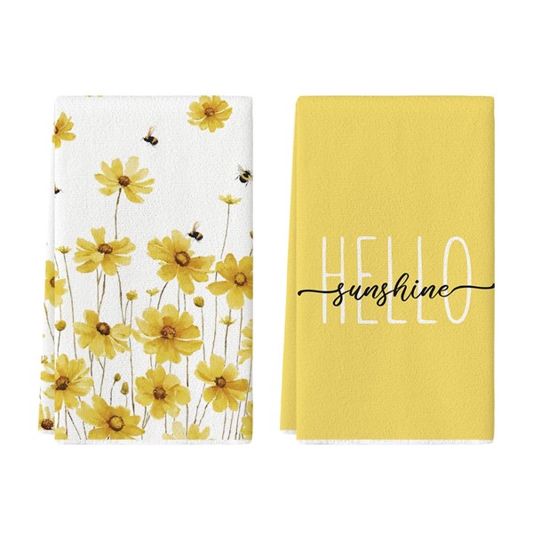 Artoid Mode Artoid Mode Yellow Flowers Bee Hello Sunshine Spring