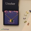 Umeher Initial Birthstone Necklace for Women 14K Gold Plated Dainty