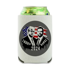 Trump Vance Spray Paint 2024 Can Cooler - Drink Sleeve Hugger Collapsible Insulator - Beverage Insulated Holder