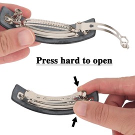 MOTIBACK 6Pcs Retro Acrylic Hair Barrettes for Women, Large French Hair Clips for Thick Hair, Vintage Style Barrettes in 6 Colors