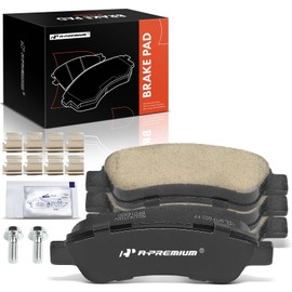 A-Premium Rear Ceramic Disc Brake Pads Set Compatible with Ram ProMaster 1500 2014-2021, ProMaster 2500 2014-2021, ProMaster 3500 2017-2021, 4 Pcs