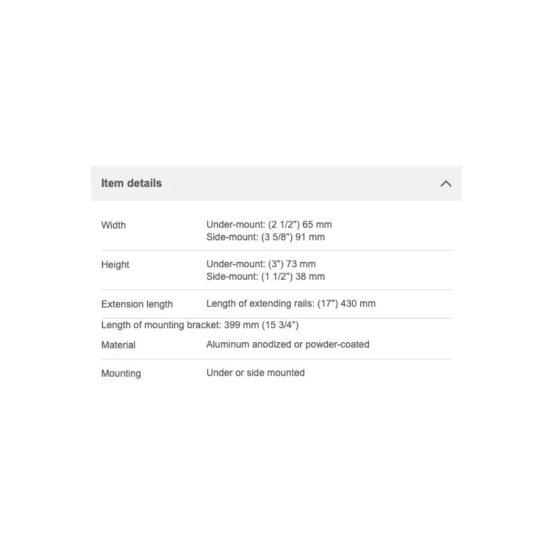 Hafele 2 Bar Towel Rack by Hafele, Pull-Out Extending, Polished