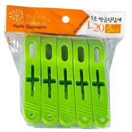Korean Sunshine Large Clothespins (5-Piece Set) Clothespin-R 4ea